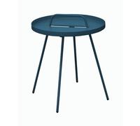 BOTANIC®-Table basse de jardin coloris bleu en acier Flower - 51 cm