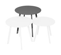 BOTANIC®-Table basse en acier graphite Massaï - diamètre 50 x H 43 cm
