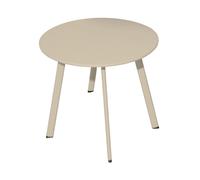 BOTANIC®-Table basse Massaî coloris beige en acier - diamètre 40 x 35 cm