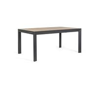 BOTANIC®-Table Calla avec allonges naturel coloris bois en aluminium - 160/240 x 100 cm