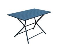 BOTANIC®-Table coloris bleu en aluminium Max Proloisirs - 110 x 70 x 74 cm