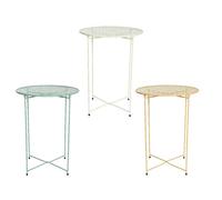 BOTANIC®-Table d'appoint coloris multicolore en métal - diamètre 46,5 cm