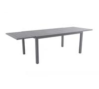 BOTANIC®-Table de jardin extensible aluminium gravé gris mat CREADOR Lanza - L.165/261 x 100 cm