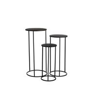 BOTANIC®-Table de service Quinty en métal noir T2 Edelman Hollande - diamètre 27 x 60 cm