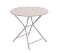 BOTANIC®-Table pliante ronde en aluminium crème Max - diamètre 80 x H 74 cm