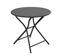 BOTANIC®-Table pliante ronde en aluminium Max - diamètre 80 x H 74 cm Gris