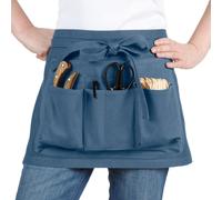 BOTANIC®-Tablier de jardin court coloris bleu 7 poches
