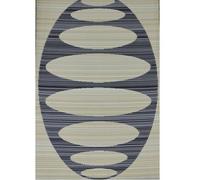 BOTANIC®-Tapis d'extérieur en polypropylène recyclé noir et beige Ovalie - 300 x 240 cm