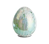 BOTANIC®-Œuf décoratif en verre moucheté vert et blanc - diamètre 10 x H 16 cm
