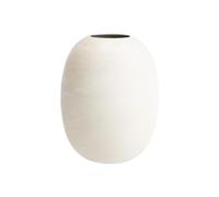 BOTANIC®-Vase haut ovale en métal blanc - 24 x 24 x 30 cm