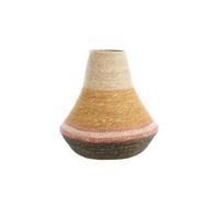 BOTANIC®-Vase pour fleurs séchées coloris multicolore en osier - 28 x 28 x 30 cm