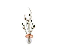 BOTANIC®-Vase soliflore forme champignon en verre transparent - diamètre 10 x H 13 cm