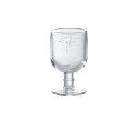BOTANIC®-Verre à pied coloris transparent en verre motifs libellules La Rochère - 28 cl