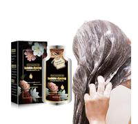 Botanical Bubble Hair Dye Shampoo Shampooing Colorant pour Cheveux Semi-permanente Shampooing pour Couleur de Cheveux, Ingrédients Naturels, Simple à Utiliser (Thé Foncé)