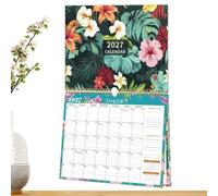 Botanical Calendar Wall, Annual Spiral Schedule, Planner with Floral | Colorful Monthly Grid, Cute Organizer with Aesthetic Design, Planning Tool for Living Room and Bedroom