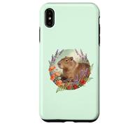 Botanical Capybara Wildflower Nature Illustration Coque pour iPhone XS Max