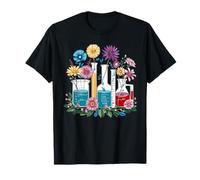 Botanical Chemistry Lab Fleurs Science Design T-Shirt