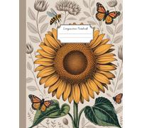 Botanical Composition Notebook: Vintage Botanical Illustration Journal with 120 College Ruled