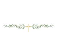 Botanical Cross Garland Banner