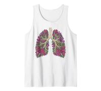 Botanical Lungs Fleurs Arbre Branches Anatomie Jacaranda Débardeur