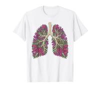 Botanical Lungs Fleurs Arbre Branches Anatomie Jacaranda T-Shirt