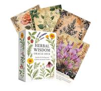 Botanical Oracle Deck 78 pièces Guide de cartes de divination en anglais | Cartes de divination anglaises sur le thème des plantes pour débutants avec des significations claires pour la méditation et