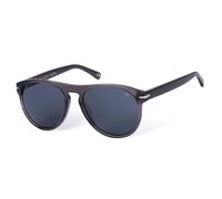 BOTANIQ Gafas redondas de acetato gris para hombre, opcionales con nivel de visión (modelo BIS-7019-108)
