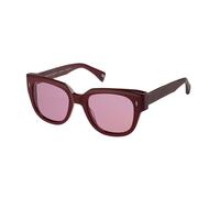 BOTANIQ Lunettes carrées en acétate rouge pour femme, avec correction visuelle en option (modèle BIS-7034-160)