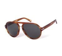 BOTANIQ Lunettes rondes en acétate marron pour homme, avec correction visuelle en option (modèle BIS-7020-102)