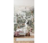 Botanique Peint avec Adhésif Blanc Vert Décoration Murale 254 By 184 CM Chambre