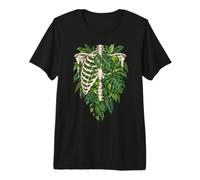 Botanique Squelette Gothique Plante Tropicale Anatomie Nature T-Shirt Haut de Gamme