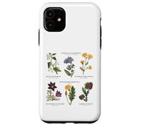 Botanique Vintage - Six Fleurs Sauvages avec des Noms latins Coque pour iPhone 11
