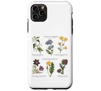 Botanique Vintage - Six Fleurs Sauvages avec des Noms latins Coque pour iPhone 11 Pro Max