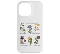 Botanique Vintage - Six Fleurs Sauvages avec des Noms latins Coque pour iPhone 14 Pro Max