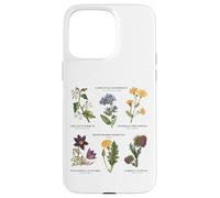 Botanique Vintage - Six Fleurs Sauvages avec des Noms latins Coque pour iPhone 15 Pro Max