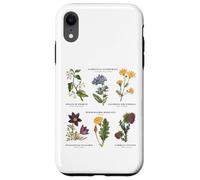 Botanique Vintage - Six Fleurs Sauvages avec des Noms latins Coque pour iPhone XR