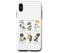 Botanique Vintage - Six Fleurs Sauvages avec des Noms latins Coque pour iPhone XS Max