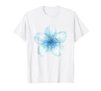 Botaniste de Jardinage de Fleurs Bleu Clair sur Blanc T-Shirt