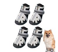 Botas Perro - 4 Piezas Protectores Patas | 5 Tallas Botas Perro Goma Antideslizante, Transpirable, Verano Pavimento Caliente, Invierno Nieve, Exterior