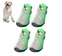 Botas Perro - 4 Piezas Protectores Patas | 5 Tallas Botas Perro Goma Antideslizante, Transpirable, Verano Pavimento Caliente, Invierno Nieve, Exterior