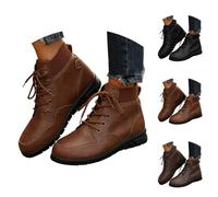 BOTCAM Bottes de cowboy pour femme - Style médiéval - Bottines basses avec lacets - En cuir synthétique - Bottes Renaissance - Bottes mi-hautes - Bottes western pour femme - Bottes de transition
