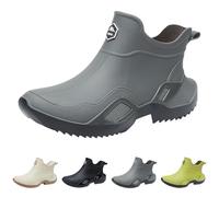 BOTCAM Bottes en caoutchouc pour homme et femme - Bottes de pluie mi-hautes - Bottes de pluie - Bottes de jardin imperméables - Bottines en caoutchouc - Chaussures d'été courtes - Chaussures d'écurie