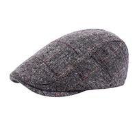 BOTCAM Casquette News Boy Black hat Hommes Flat Herringbone Boy Casquette de Baseball Gris Casquette Jaune, gris, taille unique