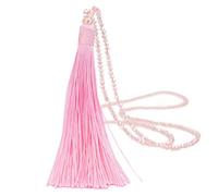 BOTCAM Chaîne Pull Boho Vintage Femmes Perle Long Cristal Goutte Collier Gland Colliers Pendentif Chaînes String (Rose, Taille Unique)