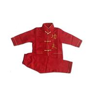 BOTCAM For Boys Kids Traditional Chinese Wing Chun Arts Ensemble Tenue Bébé Body Nouveau-né, rouge, 2 ans