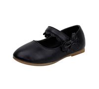 BOTCAM Mary Jane Chaussures de princesse pour fille Ballerines plates avec nœud Perles Facile à enfiler Pliable Chaussures antidérapantes Chaussures d'école Chaussures pour enfants pour mariage, fête