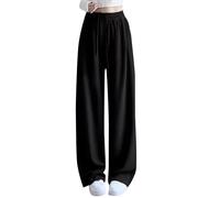 BOTCAM Pantalon de jogging baggy pour adolescentes, jambes larges, pantalon de loisirs ample, taille élastique, surdimensionné, pantalon de jogging sportif pour bébé 98