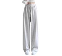 BOTCAM Pantalon de jogging baggy pour adolescentes, jambes larges, pantalon de loisirs ample, taille élastique, surdimensionné, pantalon de jogging sportif pour bébé 98