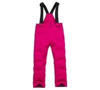 BOTCAM Pantalon de neige pour | Salopette de ski d'hiver avec cargo | Combinaison de neige isolante et convertible pour fille et combinaison de neige taille, Rose, 9-10 ans