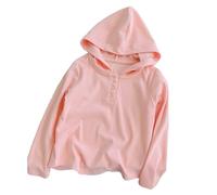 BOTCAM Printemps et Sweat-shirt Fille Tous Casual Bébé Style Coréen Vêtements Couleur Unie Manches Longues T Shirt Blouses pour Filles 140 146, Rose, 9-10 ans